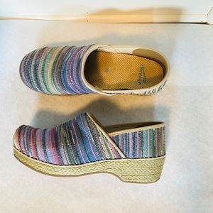 Dansko Womens Dansko Jute Pro Artisan Weave Multi Vegan Clog 39 (8.5-9.0) EUC